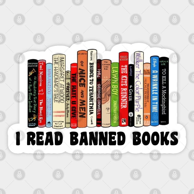 I Read Banned Books Sticker by Xtian Dela ✅